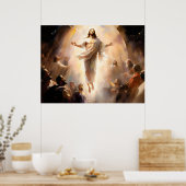 彼は起き上がり、イエスは天国に昇る ポスター (キッチン)