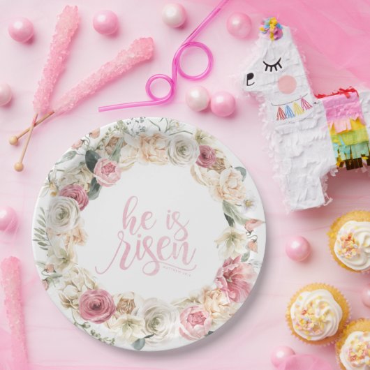 彼は起った | フローライースター紙プレート ペーパープレート (パーティー)