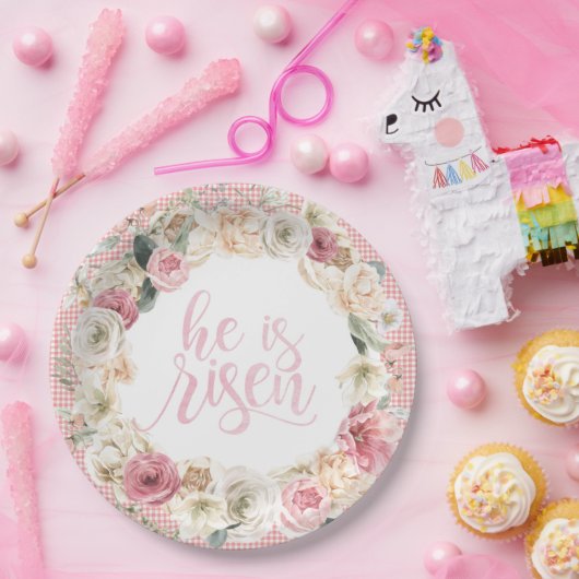 彼は起った | フローライースター紙プレート ペーパープレート (パーティー)