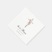 彼は起った |水彩ピンクフローラクロス復活祭 スタンダードカクテルナプキン (角)