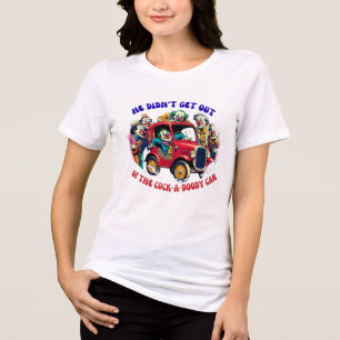 彼は車から降りなかった! トライブレンドTシャツ