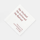 彼は退職のを達成退職したしたカスタム スタンダードランチョンナプキン (角)