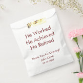 彼は退職のを達成退職したしたカスタム フェイバーバッグ (封をした状態)