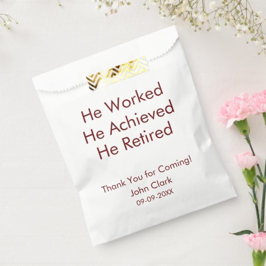 彼は退職のを達成退職したしたカスタム フェイバーバッグ (封をした状態)