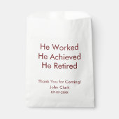 彼は退職のを達成退職したしたカスタム フェイバーバッグ (正面)