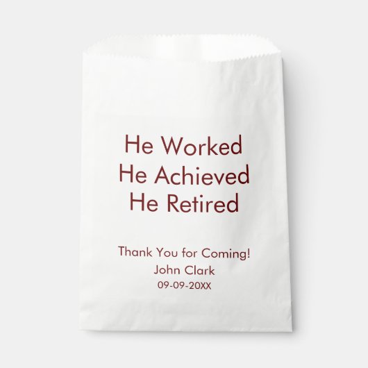 彼は退職のを達成退職したしたカスタム フェイバーバッグ (正面)