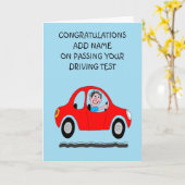 彼は運転テストカードに合格したばかりで幸せだ カード (黄色い花)