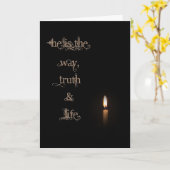 彼は道であり、真実であり、人生である カード (黄色い花)