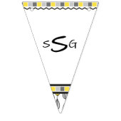 彼は野生のモノグラムのハッピーバースデー1つです バンティングフラッグ (第1の旗)