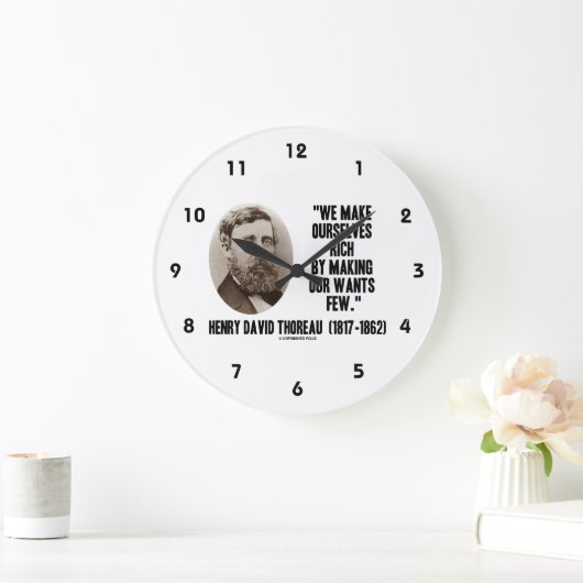 彼は金持ちになって欲しがらない ラージ壁時計 (ホーム)