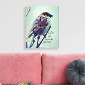彼は雀に目が付いている キャンバスプリント (インサイチュ (リビング))