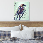 彼は雀に目が付いている キャンバスプリント (インサイチュ (寝室))