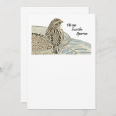 彼は雀に目が付いている 招待状 (正面/裏面)