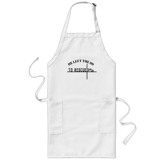 彼は離れ99年に私の聖書を助け感動的る ロングエプロン (正面)