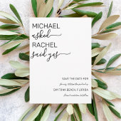 彼は頼彼女がYesホワシンプルイトブラックの結婚と言った セーブザデート