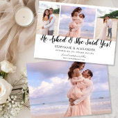 彼は頼彼女がYes写真の発表を婚約した言った 招待状