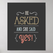 彼は頼...彼女はYESのポスター署名を言った ポスター (正面)