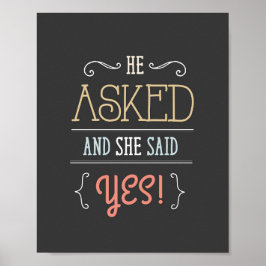 彼は頼...彼女はYESのポスター署名を言った ポスター