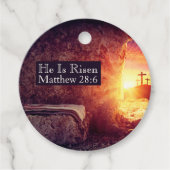 彼は3つのクロス空の墓復活祭を復活している フェイバータグ (正面)