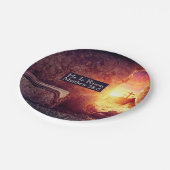 彼は3つのクロス空の墓復活祭を復活している ペーパープレート (アングル)