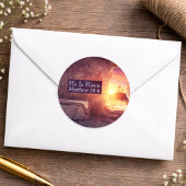 彼は3つのクロス空の墓復活祭を復活している ラウンドシール