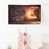 彼は3つのクロス空の墓復活祭を復活している 横断幕 (インサイチュ)