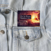 彼は3つのクロス空の墓復活祭を復活している 缶バッジ (インサイチュ)