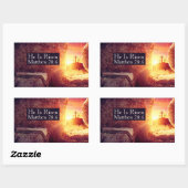 彼は3つのクロス空の墓復活祭を復活している 長方形シール (シート)