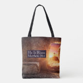 彼は3つの十字墓教会イースター空の墓の教会を復活している トートバッグ (裏面)