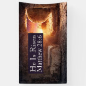 彼は3つの十字墓教会イースター空の墓の教会を復活している 横断幕 (縦)