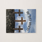 彼は3つの険しい十字架を上げた ジグソーパズル (横)