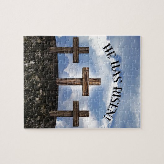 彼は3つの険しい十字架を上げた ジグソーパズル (横)