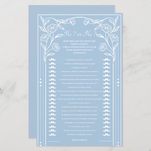 彼は、かわいいゲームの印刷可結婚能を言った (正面/裏面)