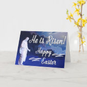 彼は-イースター挨拶状上がります カード (黄色い花)