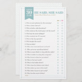 彼は、ゲームを言った（完全にカスタマイズ可能） (正面/裏面)