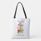 彼は、フローラの木のイースターの家族、宗教的な復活している トートバッグ (裏面)