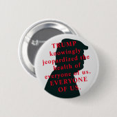 彼は、人々が今、辞任して死ぬのを知っていたアンチ 缶バッジ (正面&裏面)