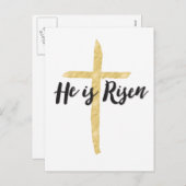 彼は、宗教的な復活祭のはがき復活している シーズンポストカード (正面/裏面)