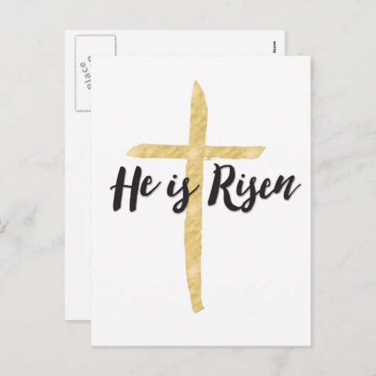 彼は、宗教的な復活祭のはがき復活している シーズンポストカード (正面/裏面)