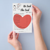 彼は、彼女がカップ結婚ルシャワーゲームカードを言ったと言った チラシ (ハンドル)