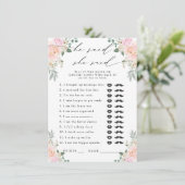 彼は、彼女はシャンパンのフローラパーティーゲームと言った エンクロージャーカード (スタンド正面)