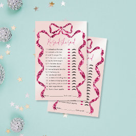 彼は、彼女はピンクボウブライダルシャワーゲームと言った