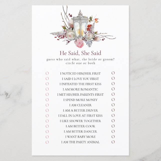 彼は、彼女はフローラバラシャワーゲームと言った (正面)