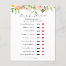 彼は、彼女はブライダルシャワーゲームと言った