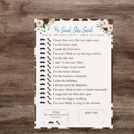 彼は、彼女はブライダルシャワーボホゲームと言った 招待状