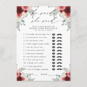 彼は、彼女はワインフローラパーティーゲームと言った エンクロージャーカード (正面)