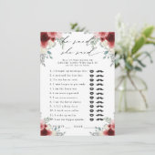 彼は、彼女はワインフローラパーティーゲームと言った エンクロージャーカード (スタンド正面)