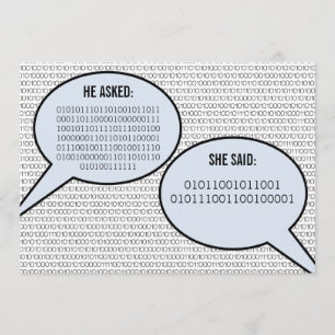 彼は、彼女は日付を保存するバイナリコードを言った セーブザデート