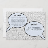 彼は、彼女は日付を保存するバイナリコードを言った セーブザデート (正面)