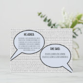 彼は、彼女は日付を保存するバイナリコードを言った セーブザデート (スタンド正面)